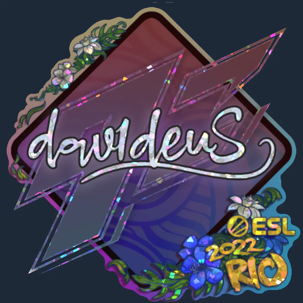 Sticker | dav1deuS (Glitter) | Rio 2022