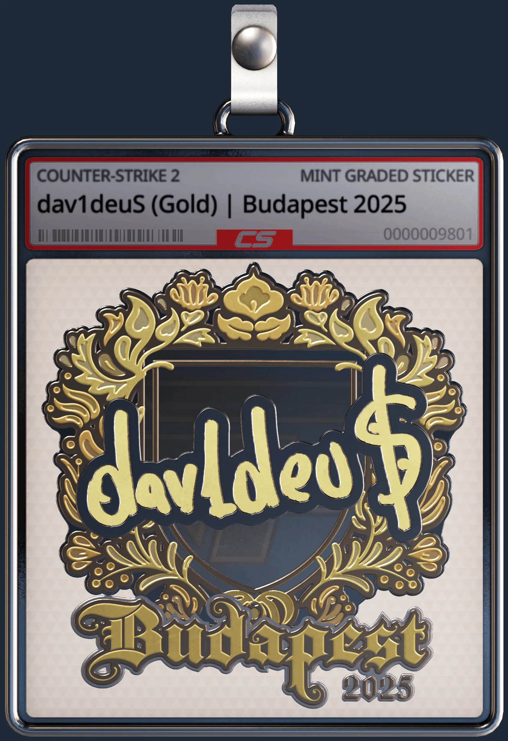 Sticker | dav1deuS (Gold) | Budapest 2025