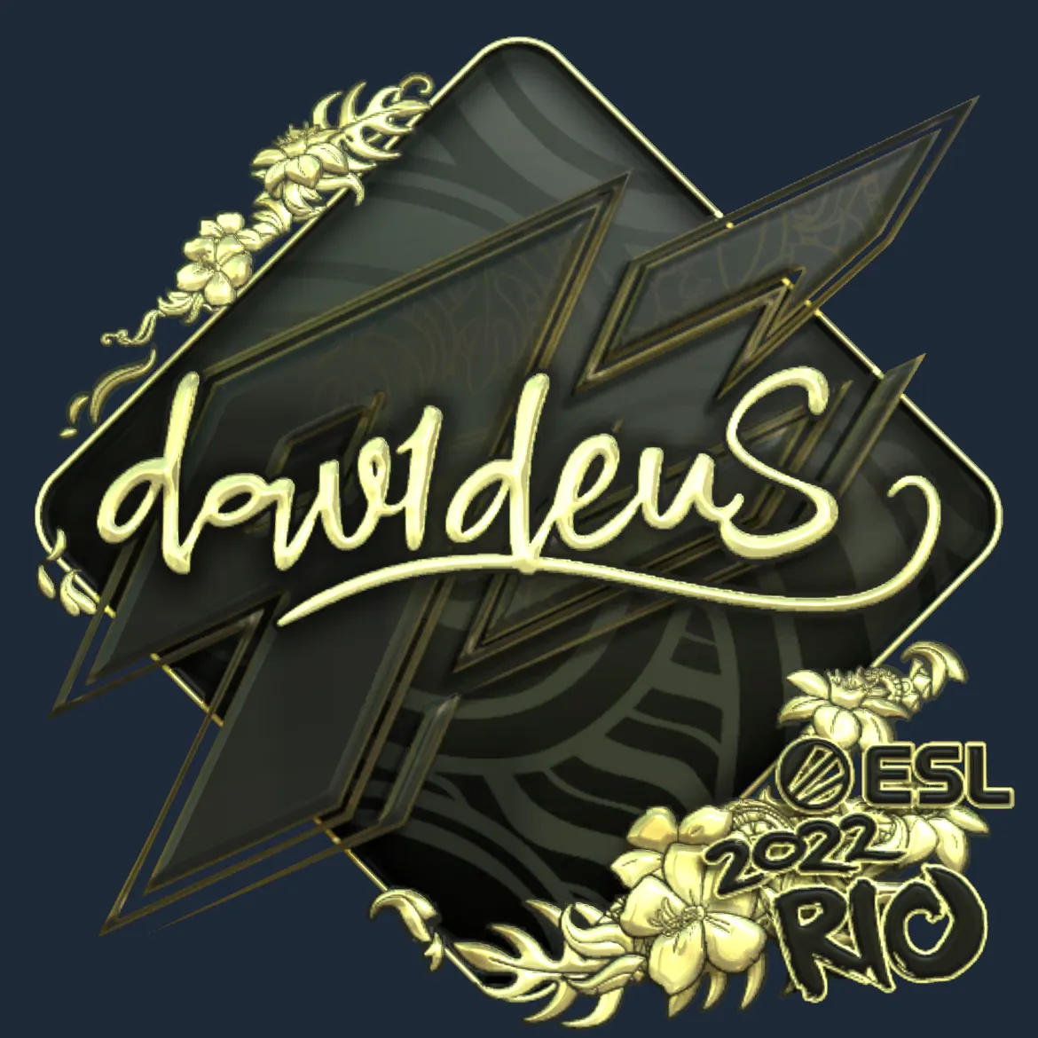 Sticker | dav1deuS (Gold) | Rio 2022