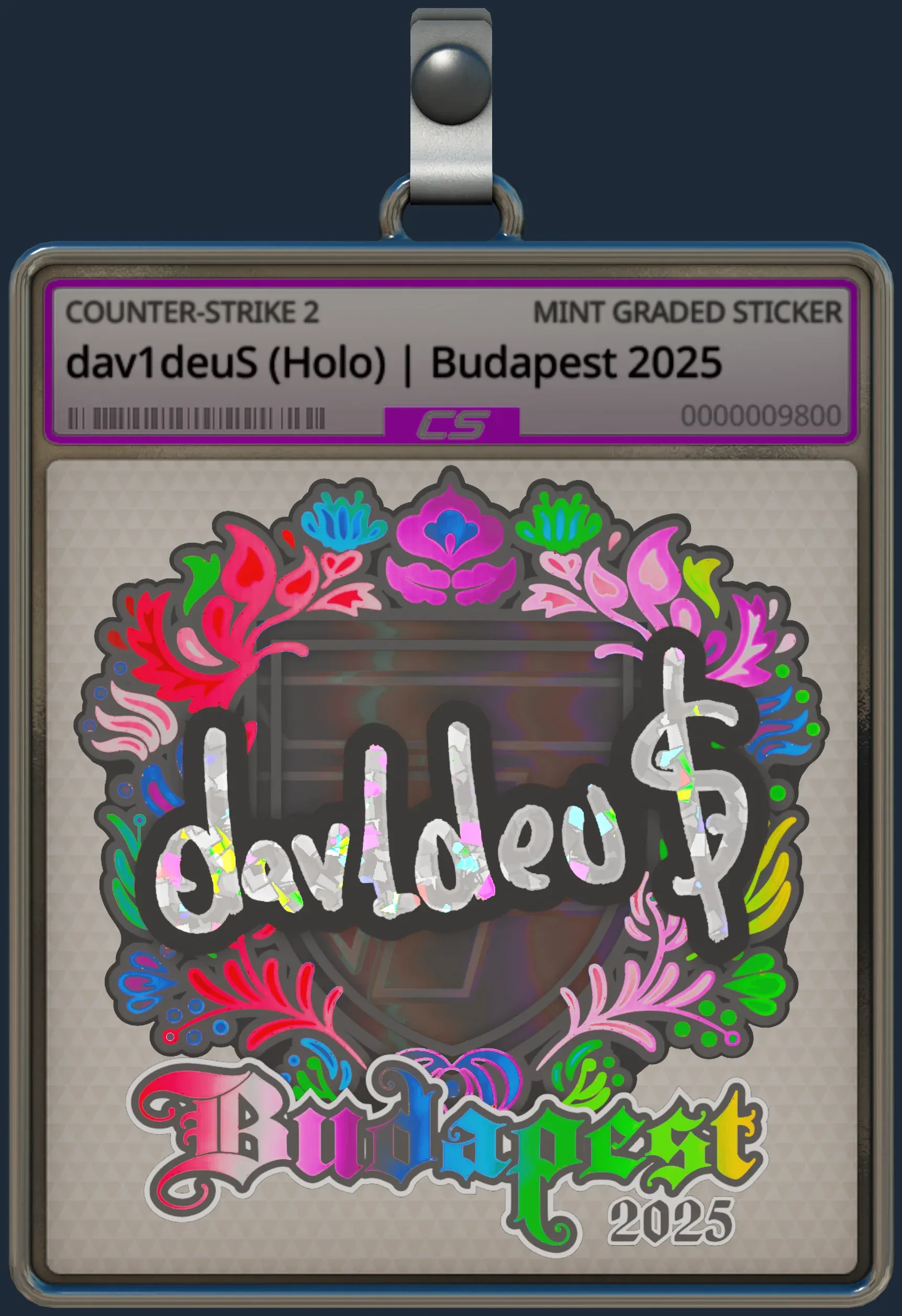 Sticker | dav1deuS (Holo) | Budapest 2025
