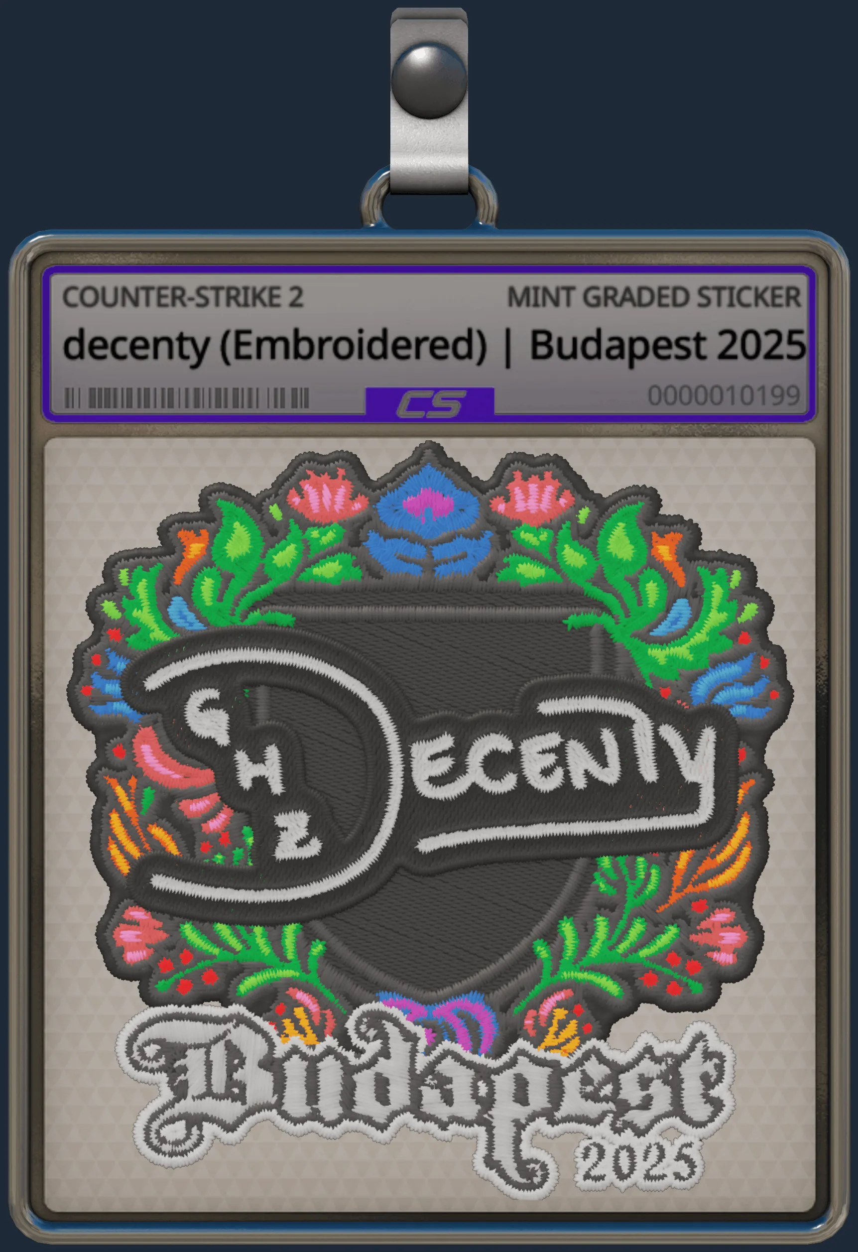 Sticker | decenty (Embroidered) | Budapest 2025