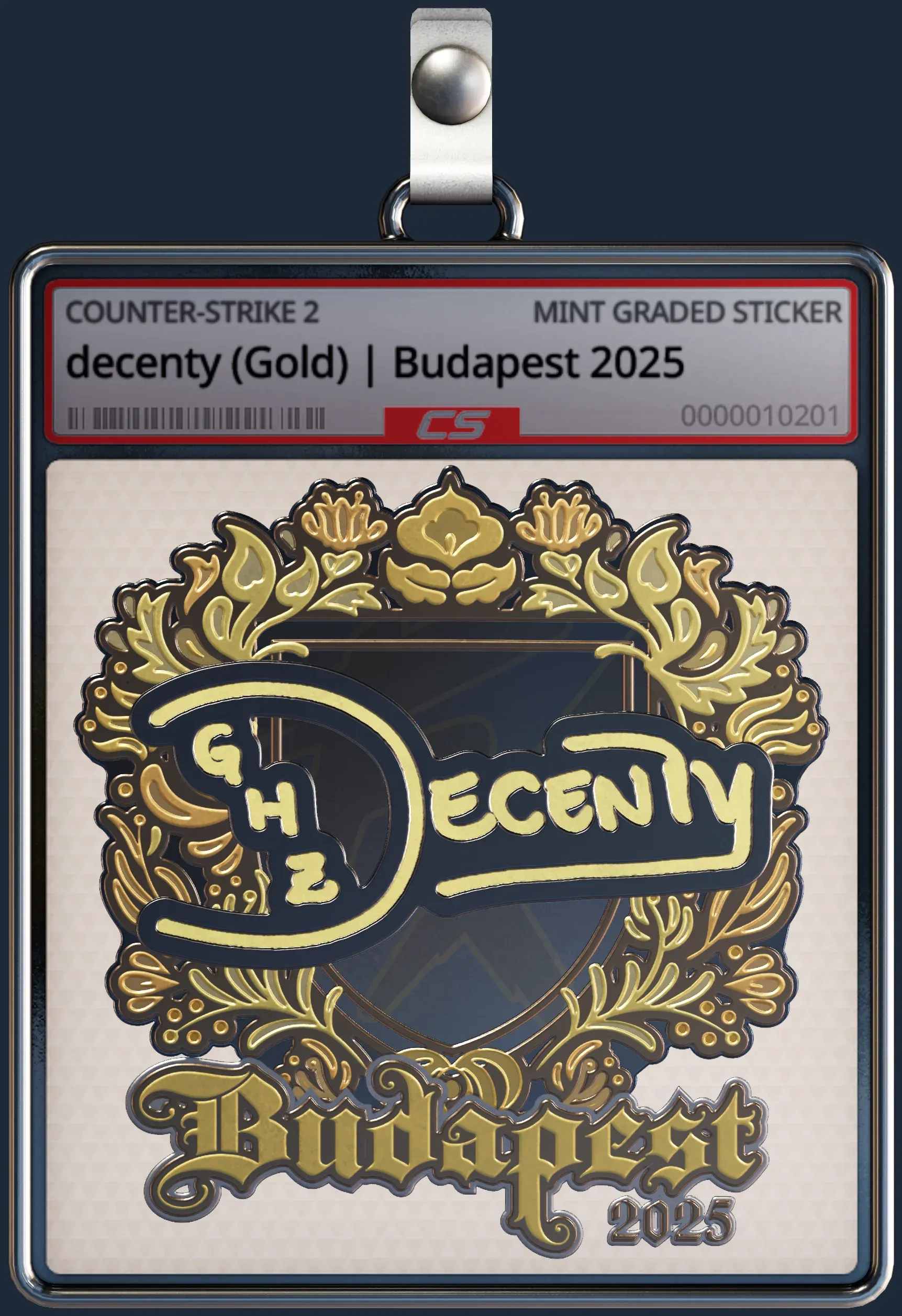 Sticker | decenty (Gold) | Budapest 2025