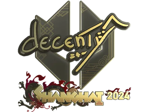 Sticker | decenty (Gold) | Shanghai 2024