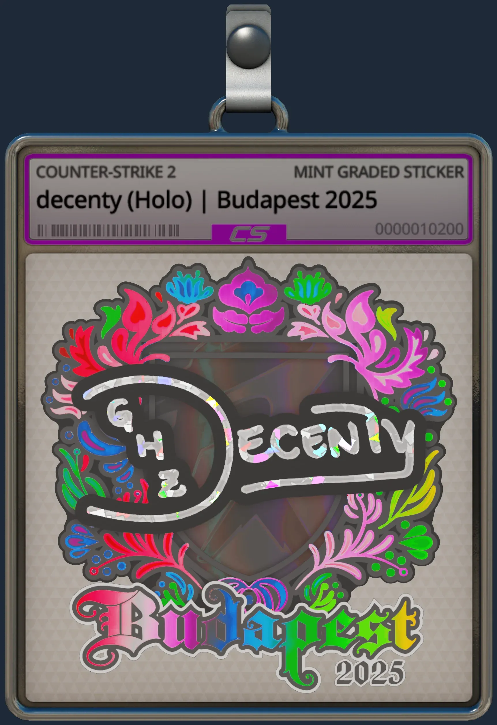 Sticker | decenty (Holo) | Budapest 2025