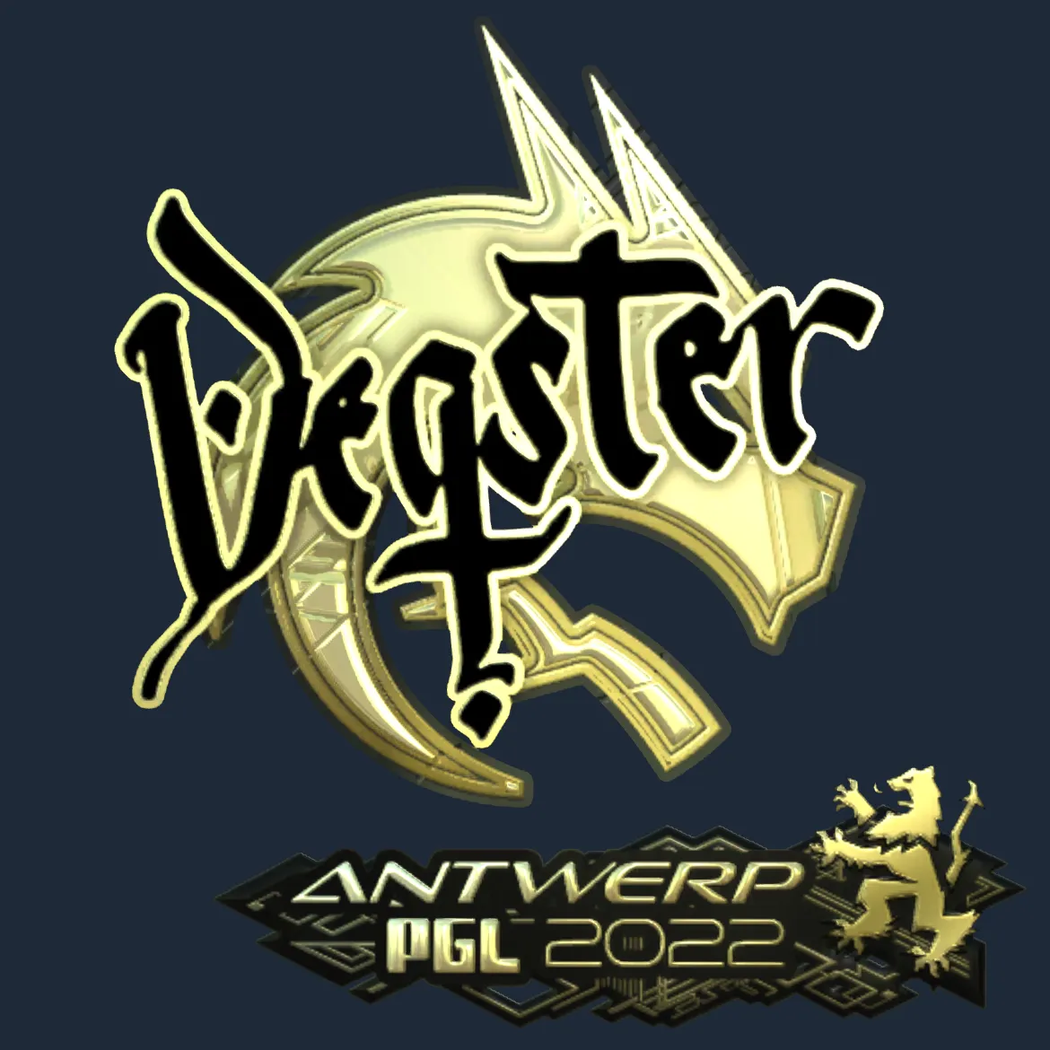 Sticker | degster (Gold) | Antwerp 2022