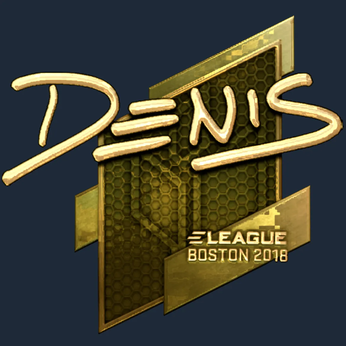 Sticker | denis (Gold) | Boston 2018