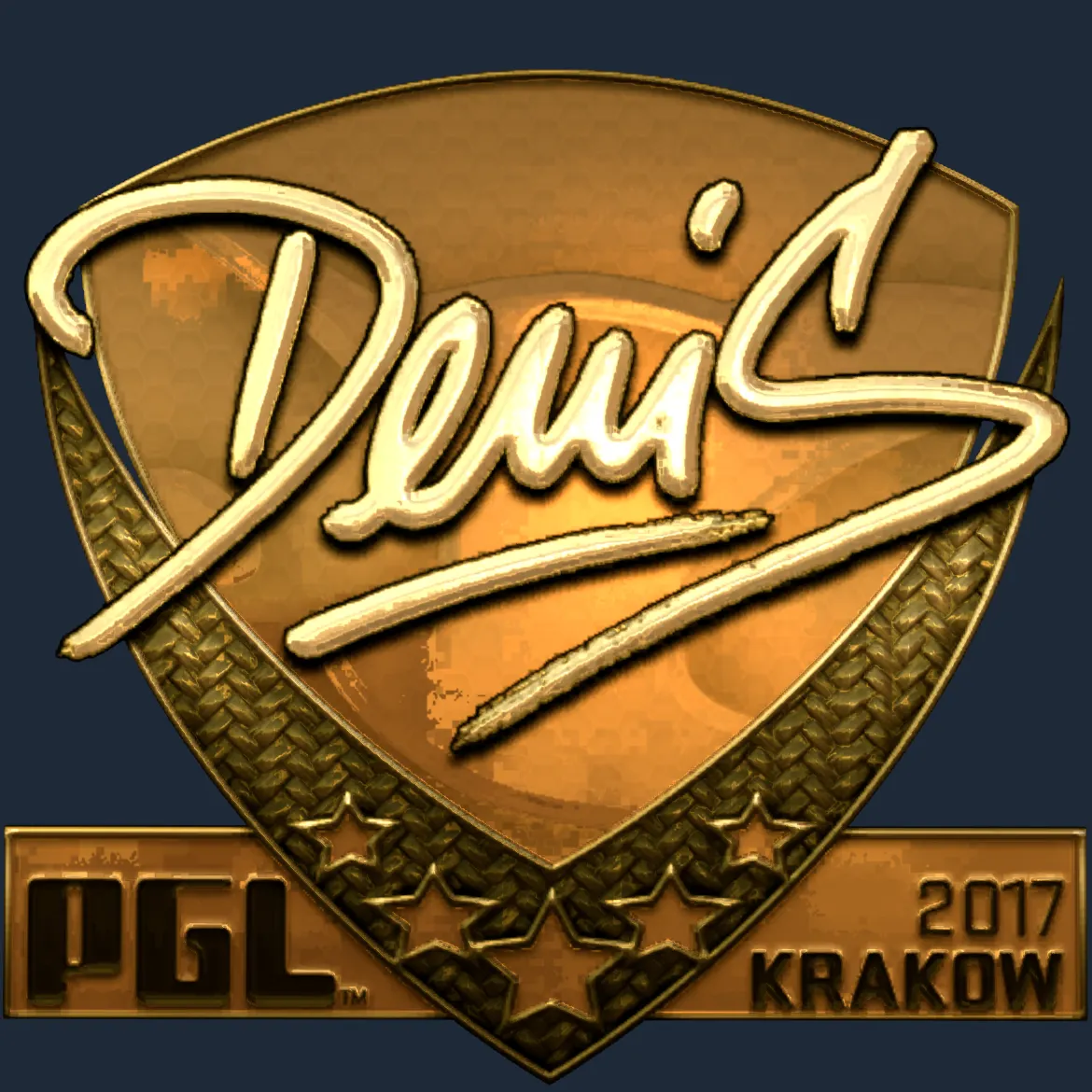 Sticker | denis (Gold) | Krakow 2017