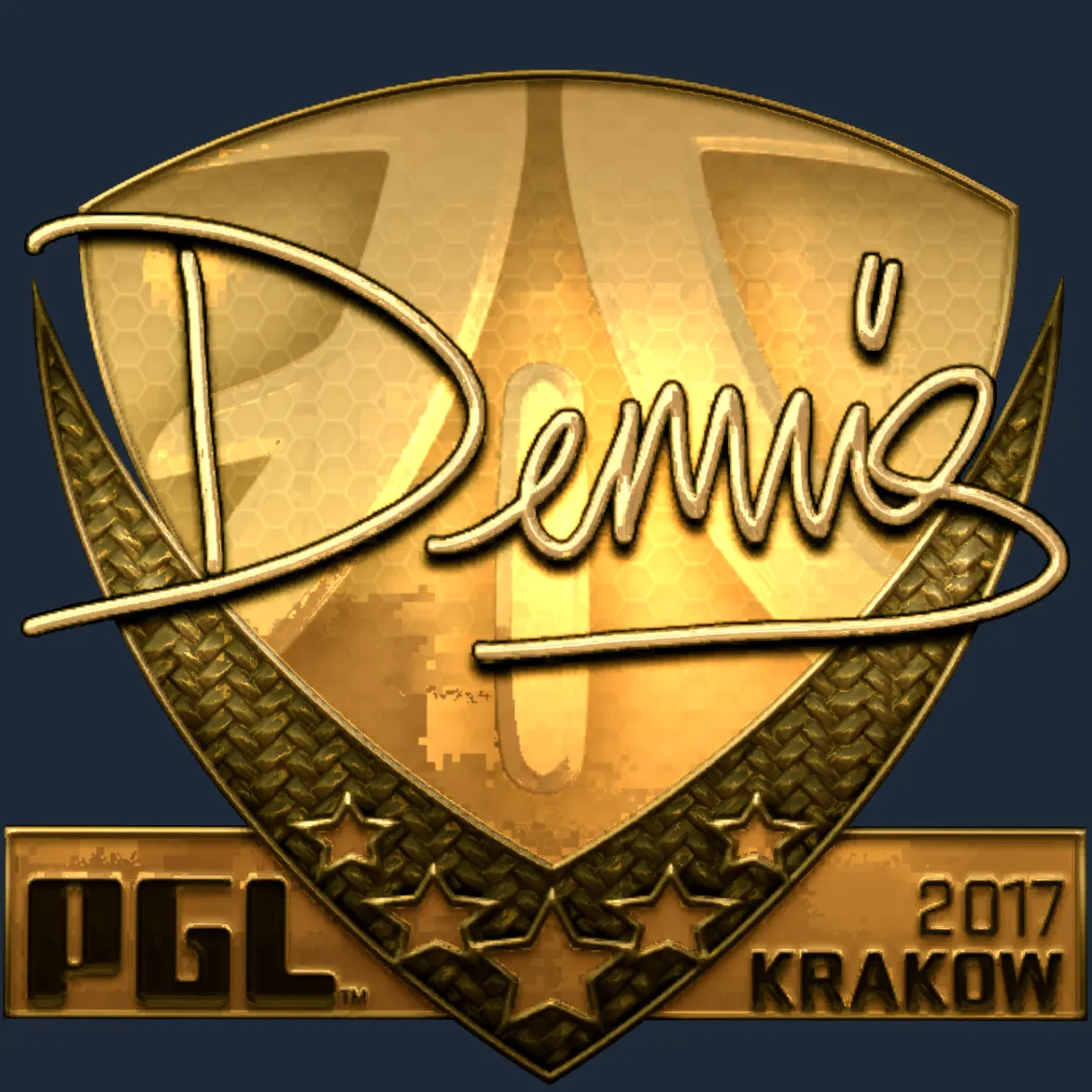 Sticker | dennis (Gold) | Krakow 2017