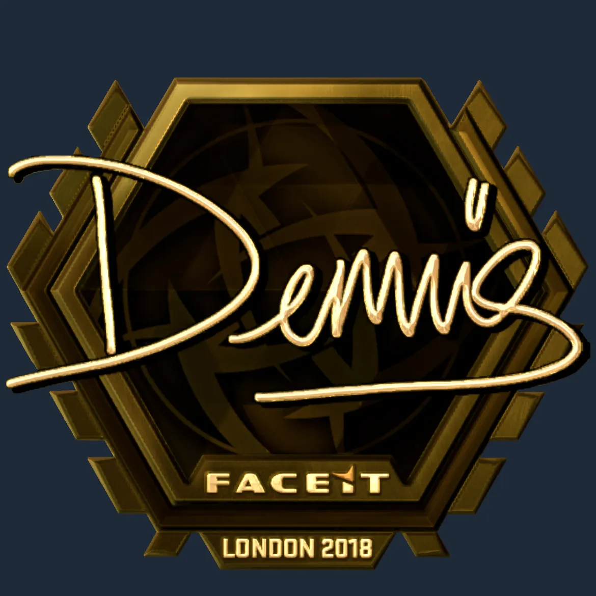 Sticker | dennis (Gold) | London 2018