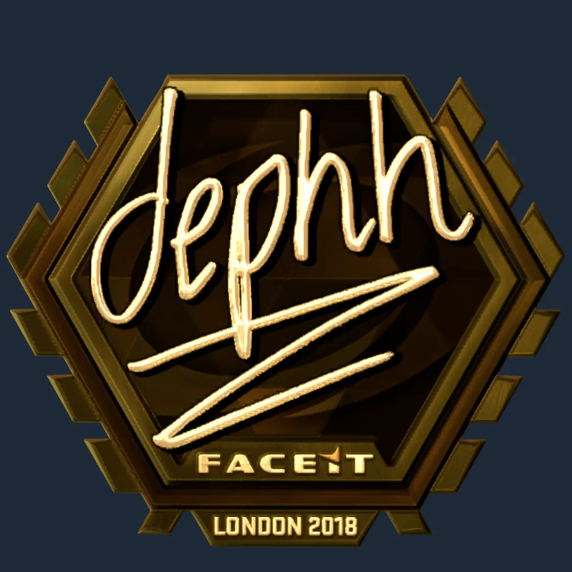 Sticker | dephh (Gold) | London 2018