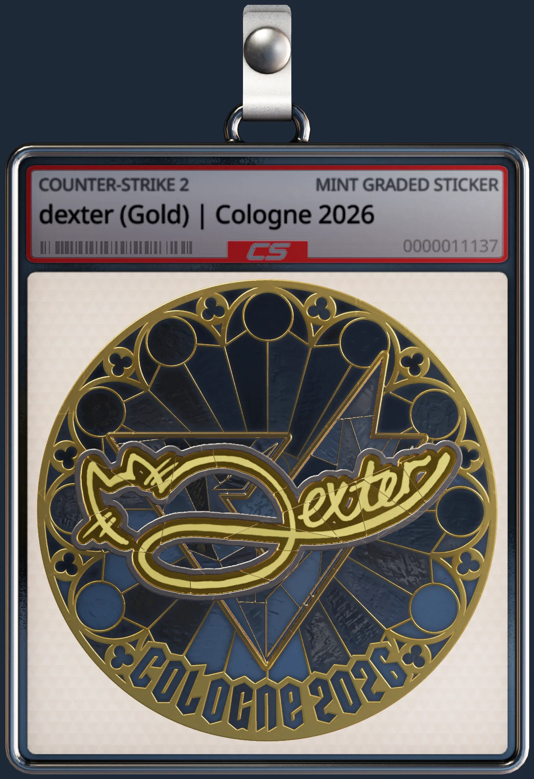 Sticker | dexter (Gold) | Cologne 2026