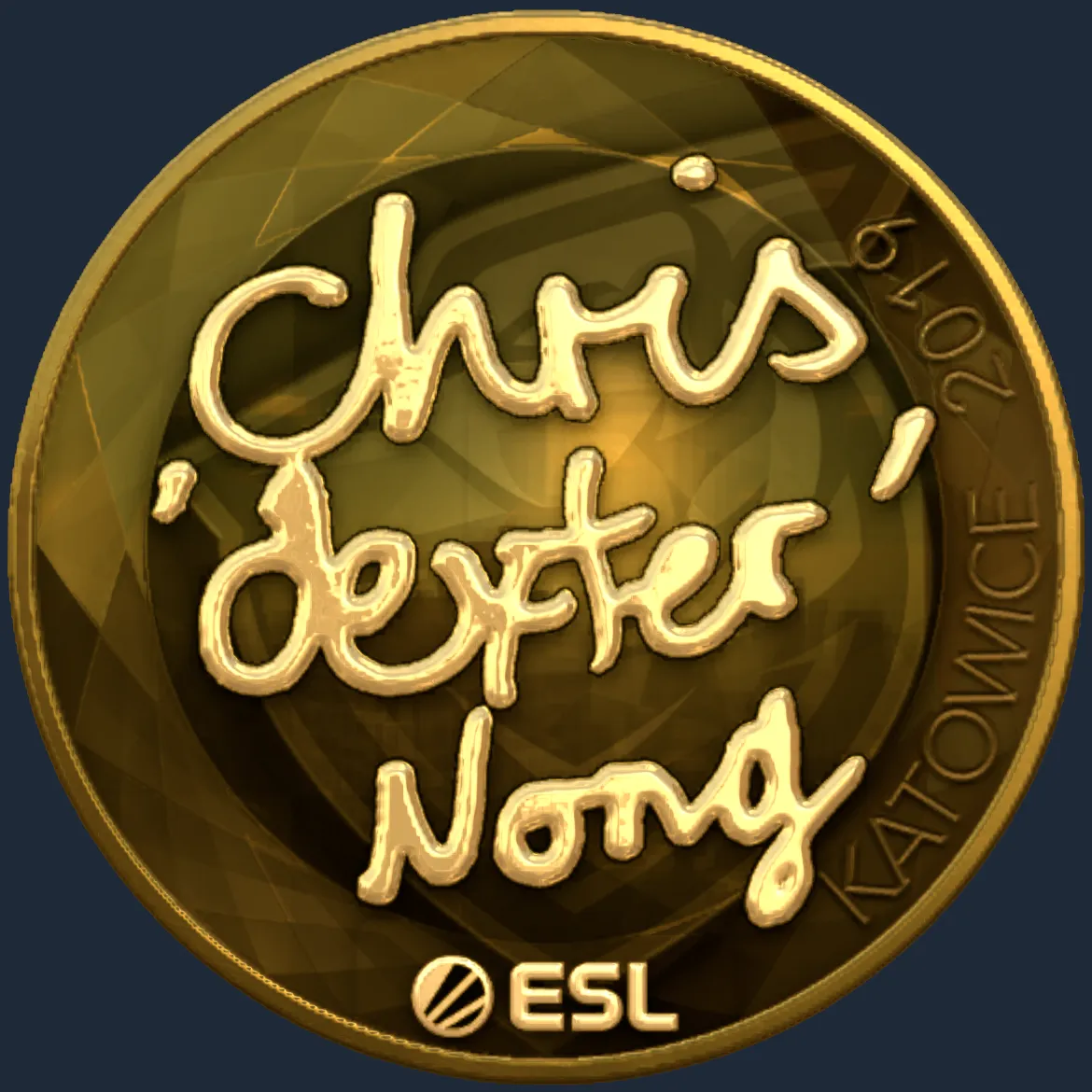 Sticker | dexter (Gold) | Katowice 2019