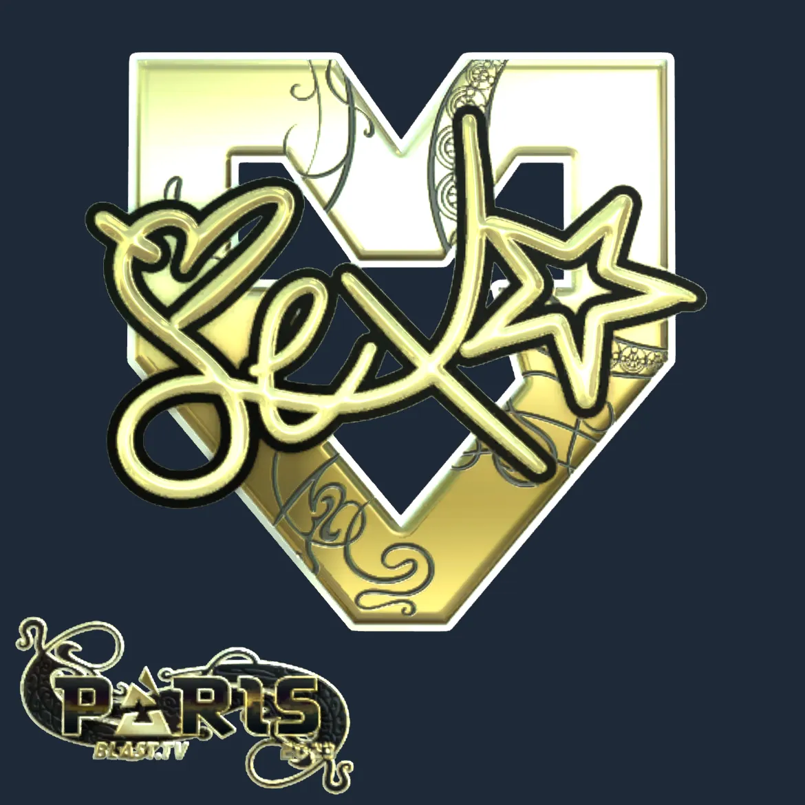 Sticker | dexter (Gold) | Paris 2023