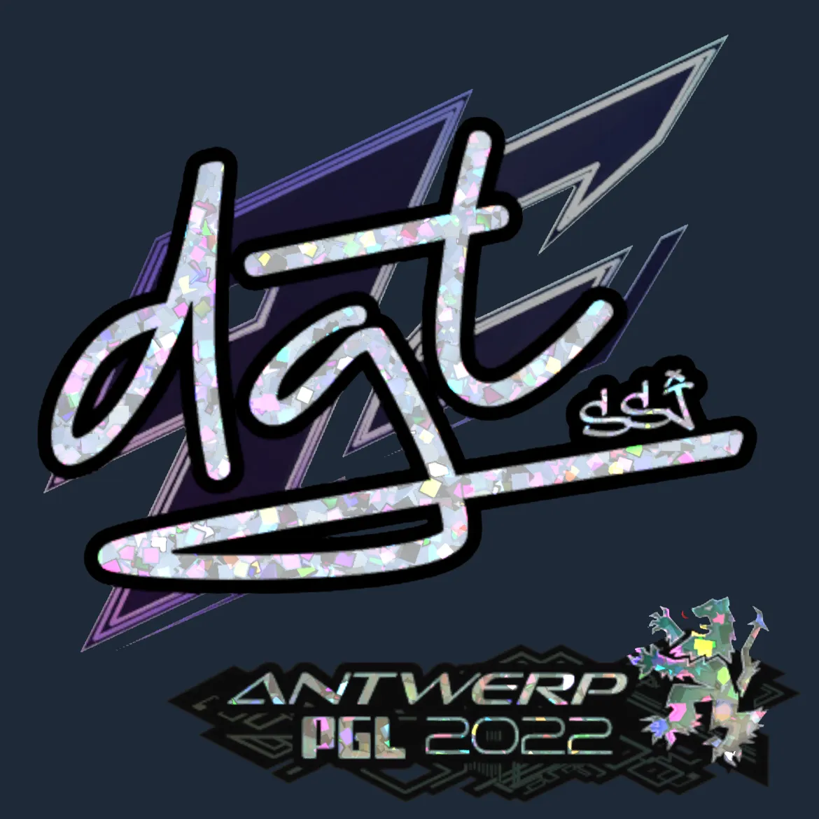 Sticker | dgt (Glitter) | Antwerp 2022