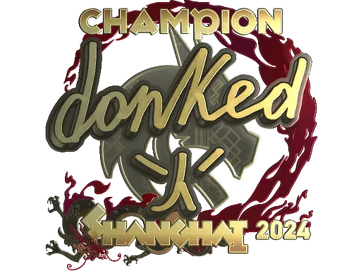 Sticker | donk (Gold, Champion) | Shanghai 2024