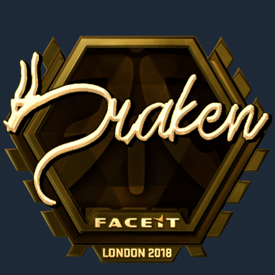 Sticker | draken (Gold) | London 2018