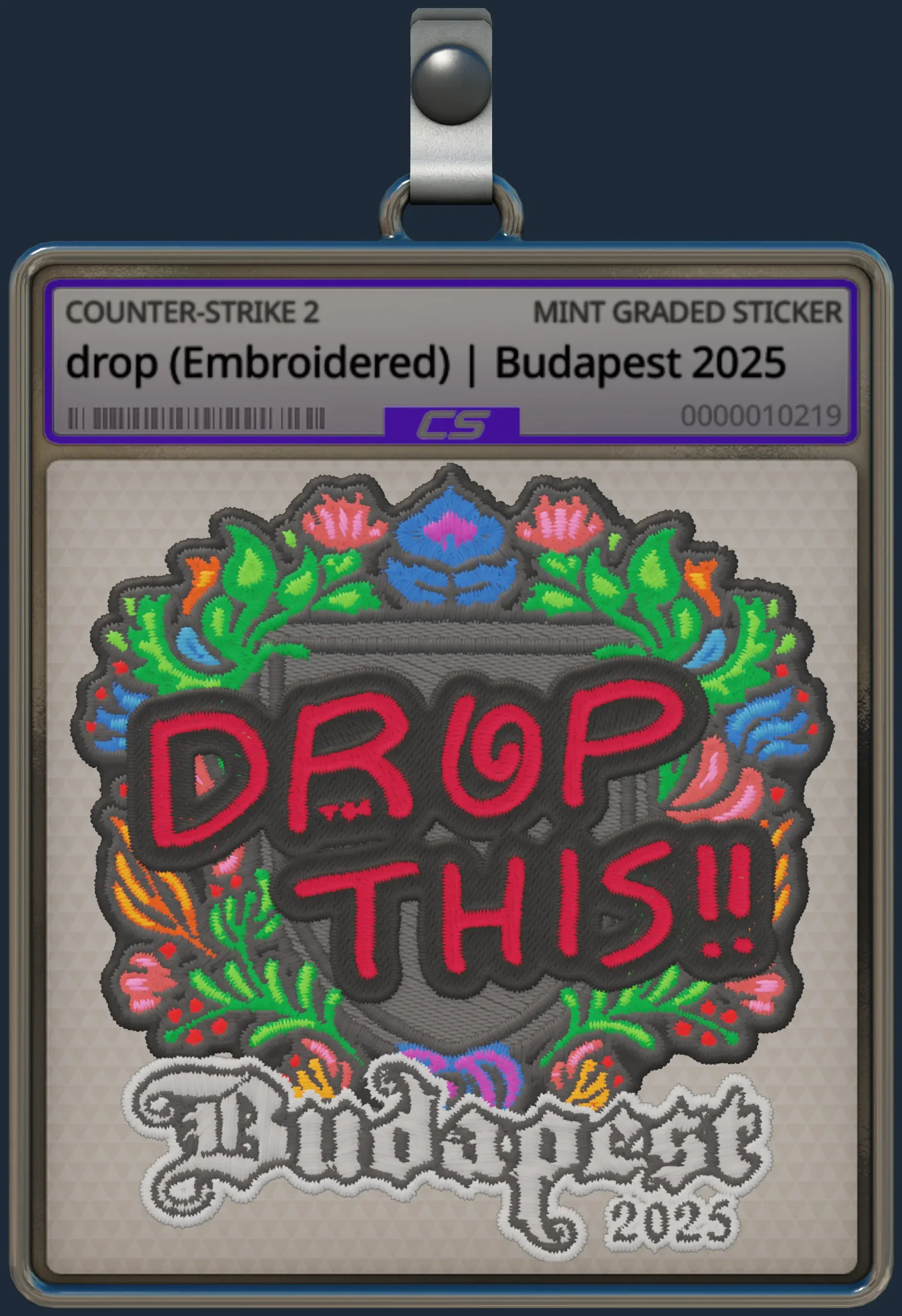 Sticker | drop (Embroidered) | Budapest 2025