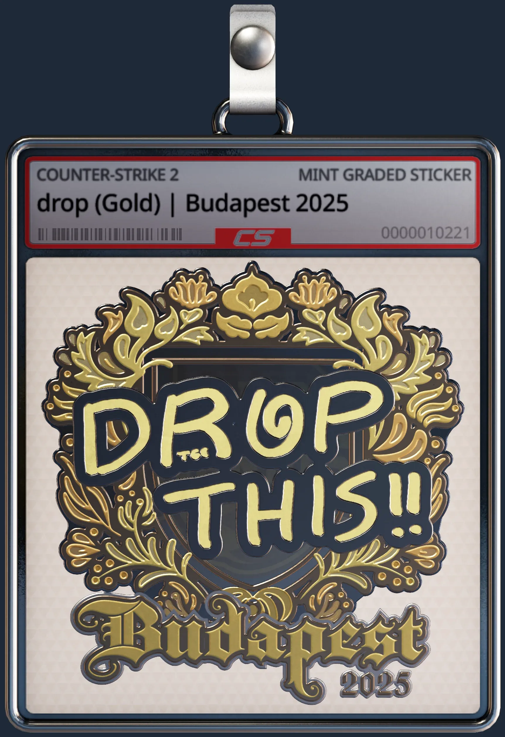 Sticker | drop (Gold) | Budapest 2025