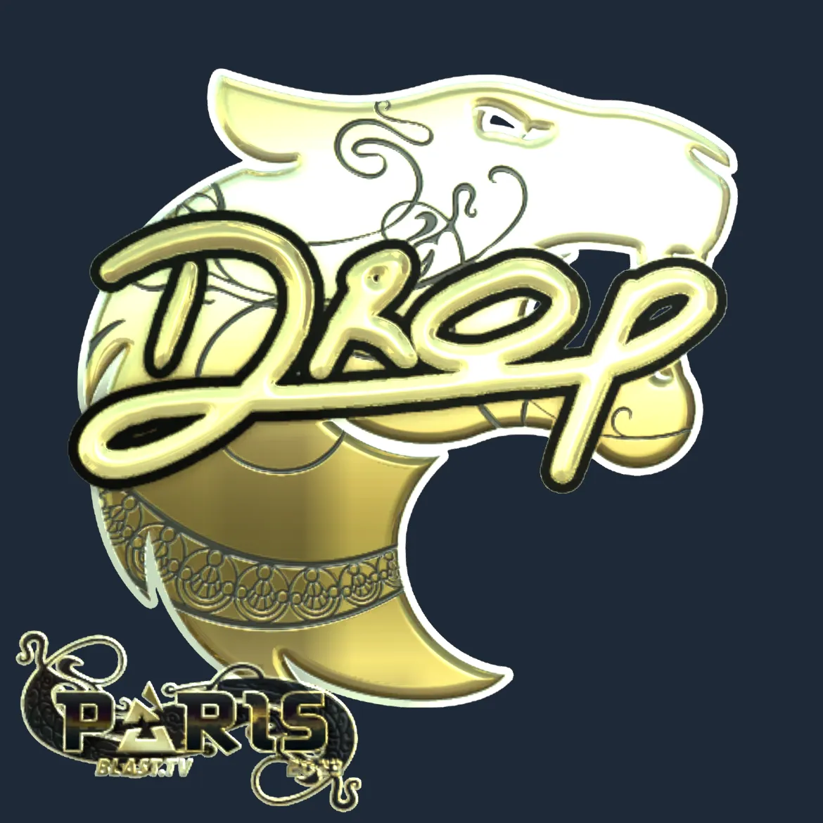 Sticker | drop (Gold) | Paris 2023