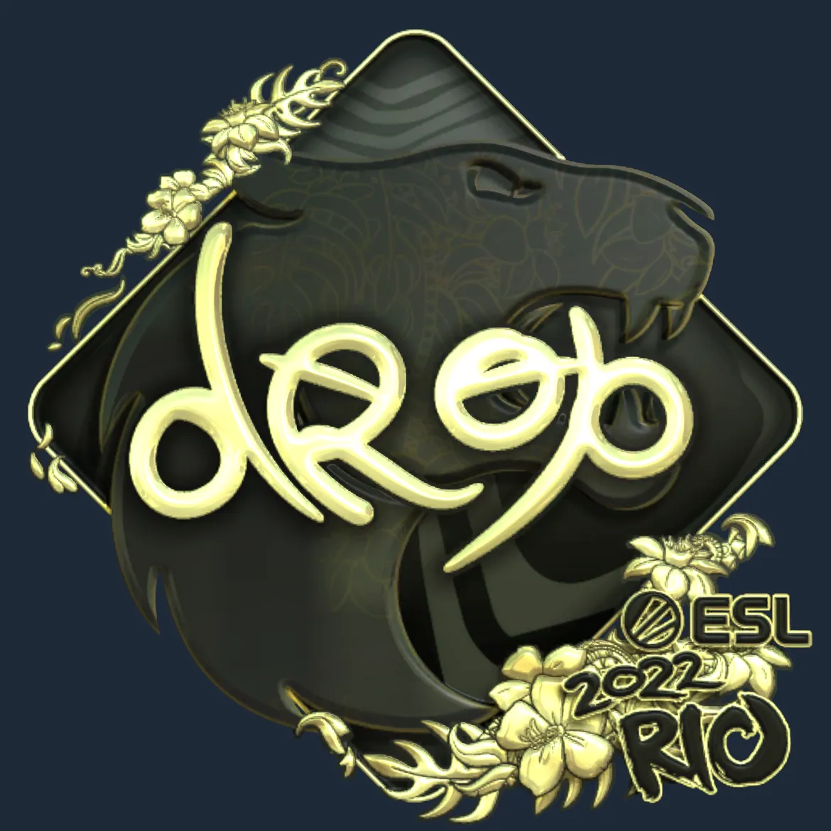 Sticker | drop (Gold) | Rio 2022