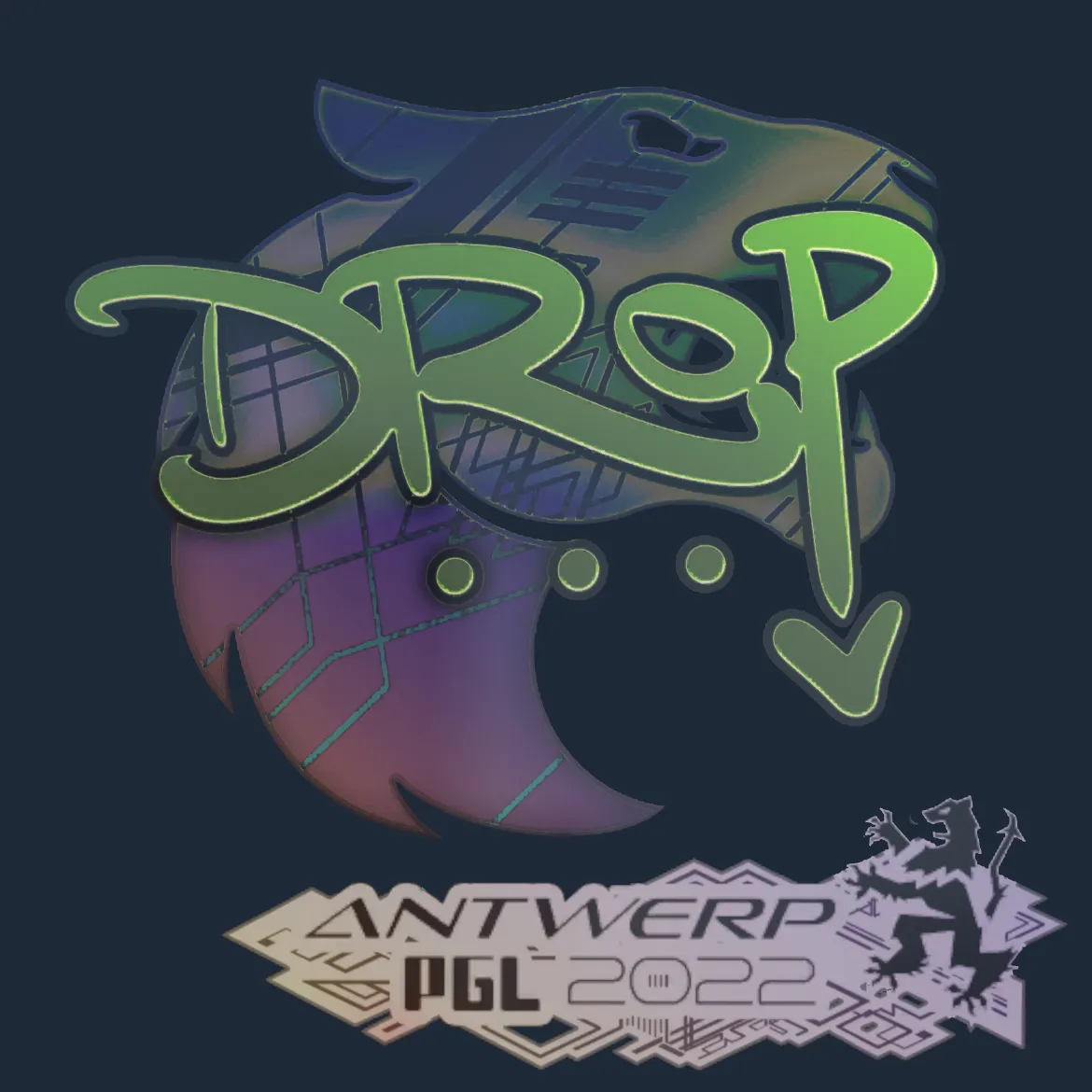 Sticker | drop (Holo) | Antwerp 2022