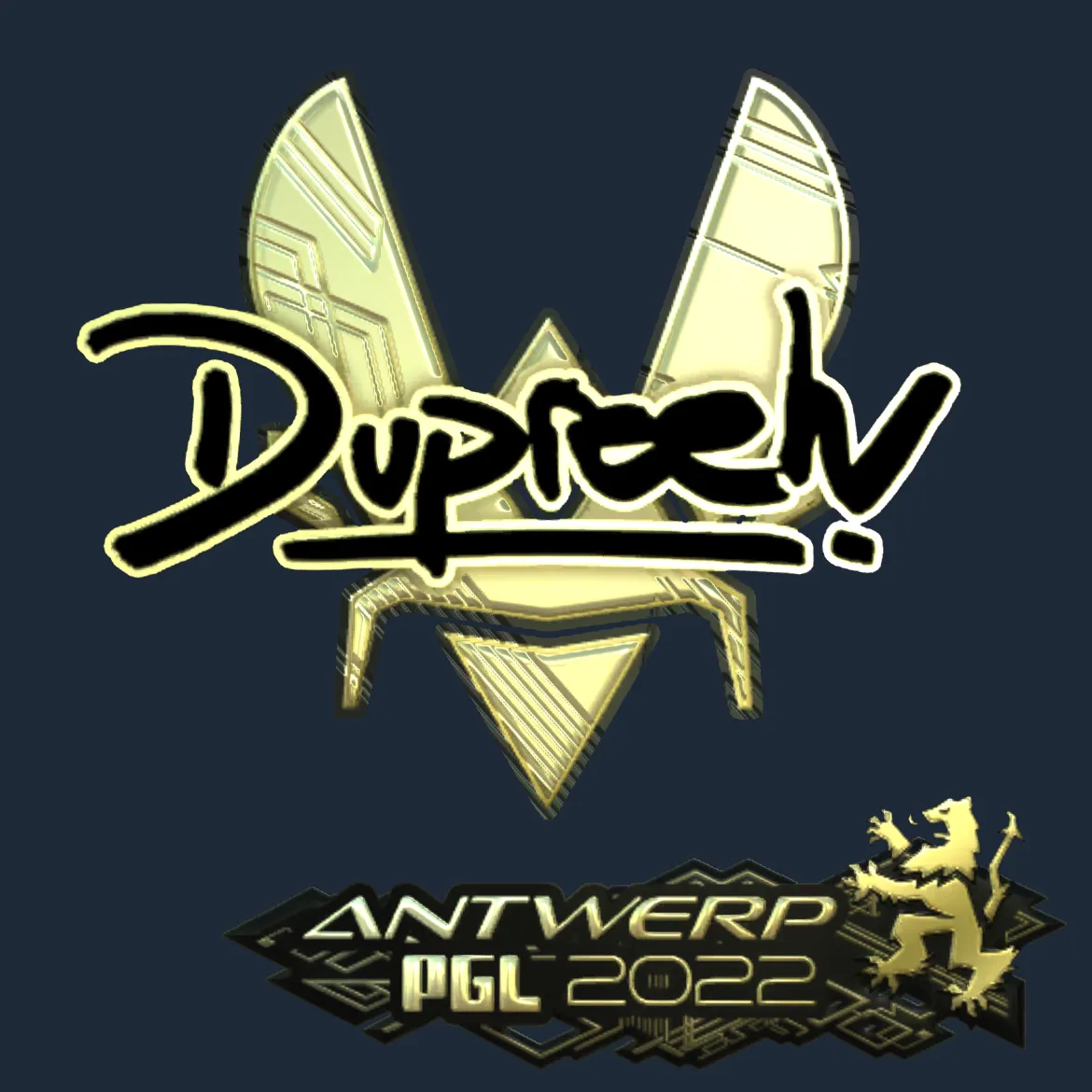 Sticker | dupreeh (Gold) | Antwerp 2022