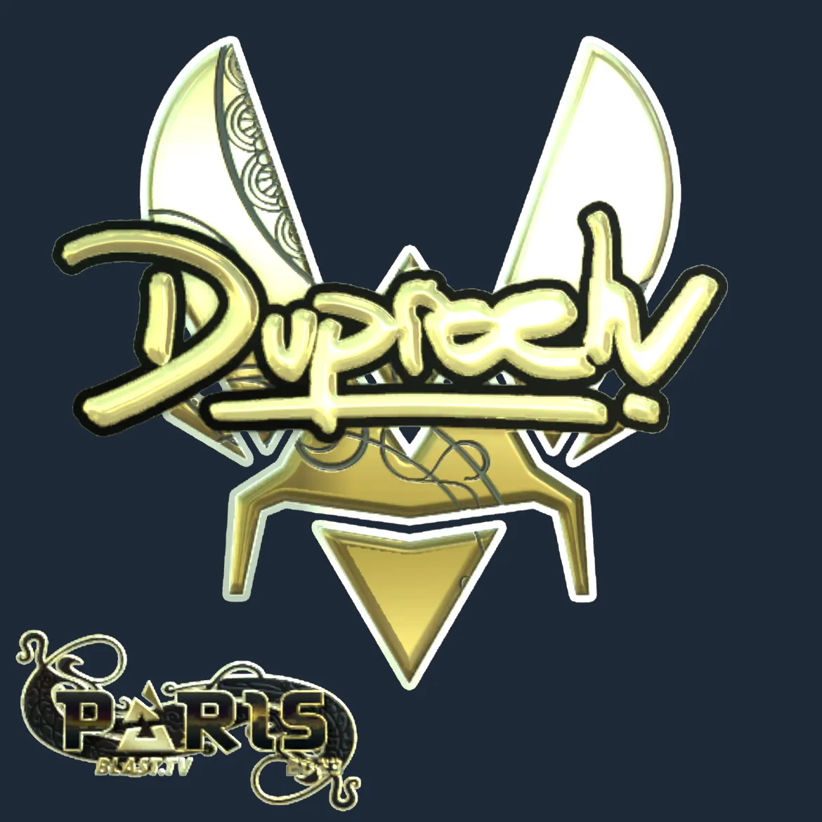 Sticker | dupreeh (Gold) | Paris 2023