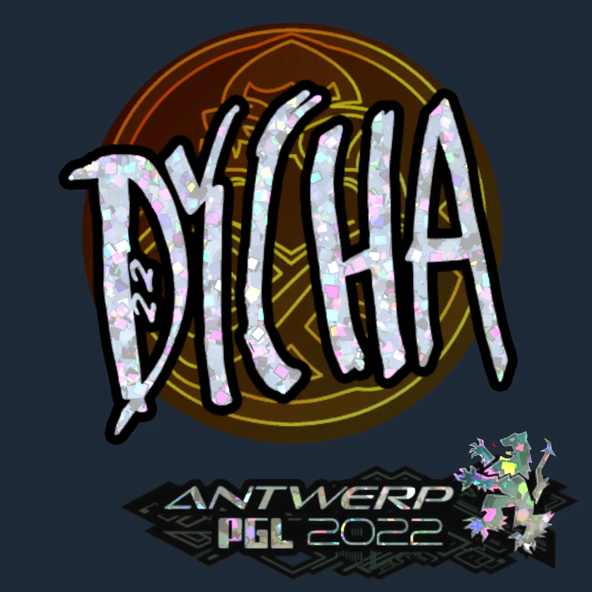 Sticker | dycha (Glitter) | Antwerp 2022