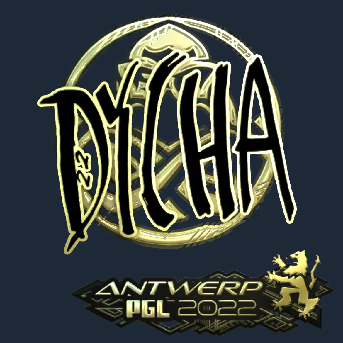 Sticker | dycha (Gold) | Antwerp 2022