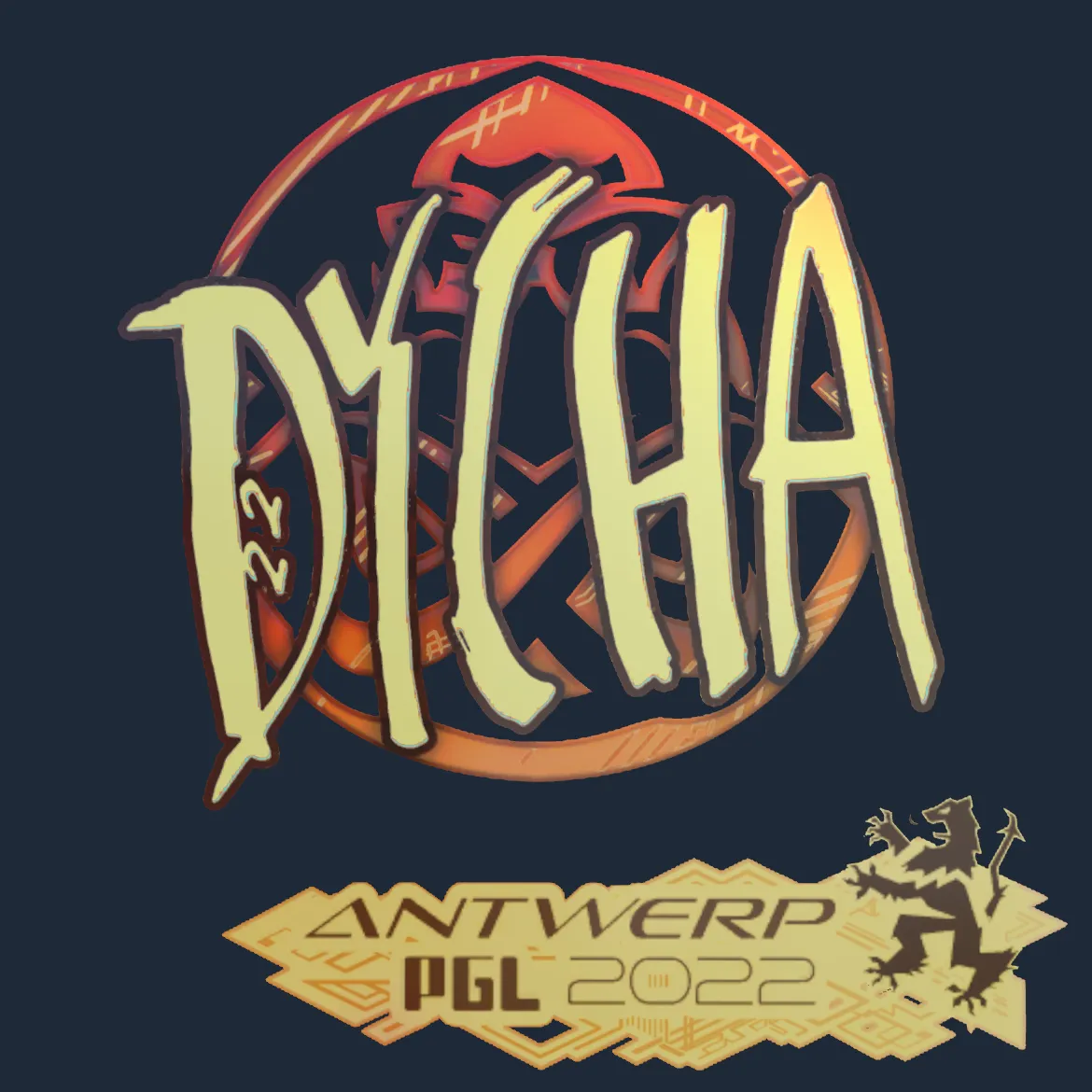 Sticker | dycha (Holo) | Antwerp 2022