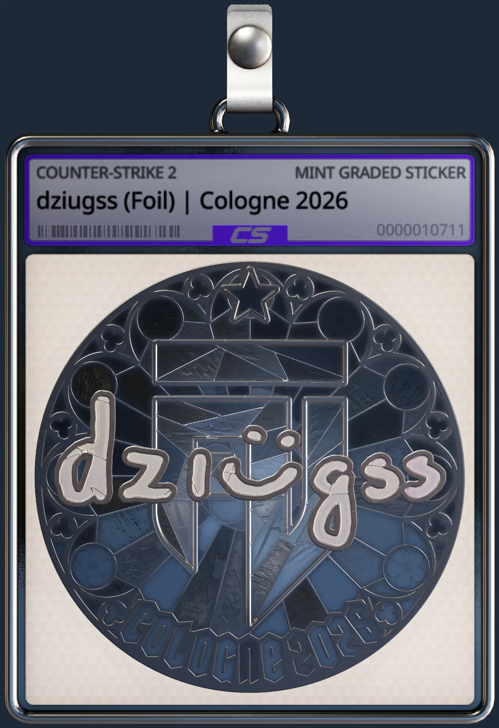 Sticker | dziugss (Foil) | Cologne 2026