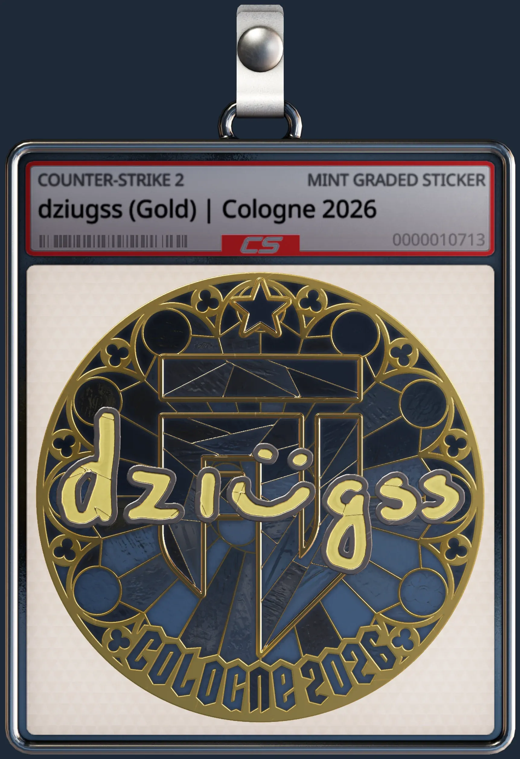 Sticker | dziugss (Gold) | Cologne 2026