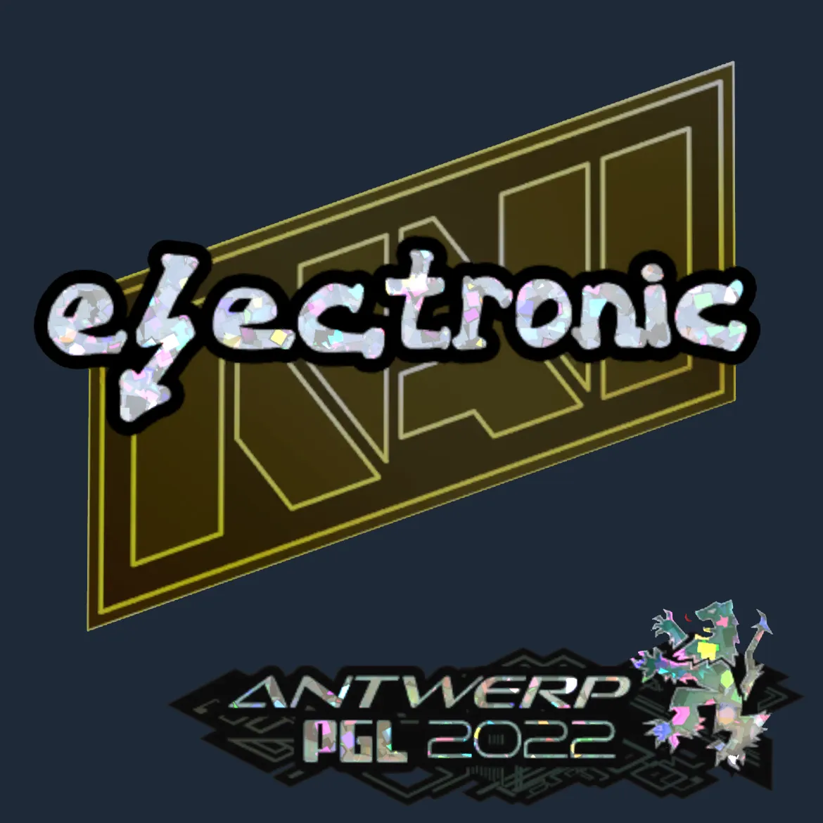Sticker | electronic (Glitter) | Antwerp 2022