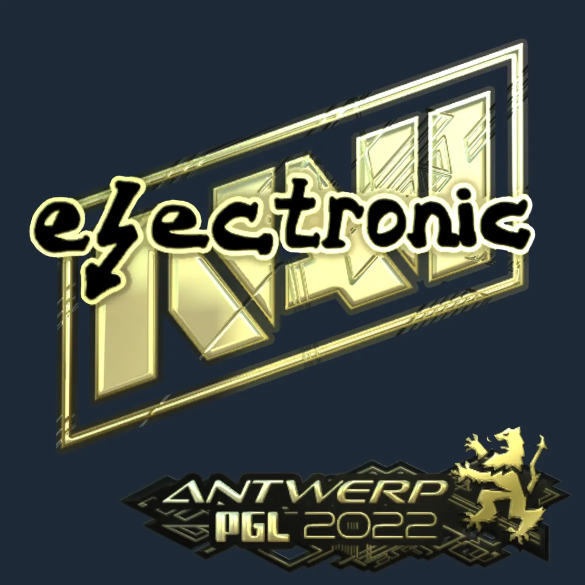 Sticker | electronic (Gold) | Antwerp 2022