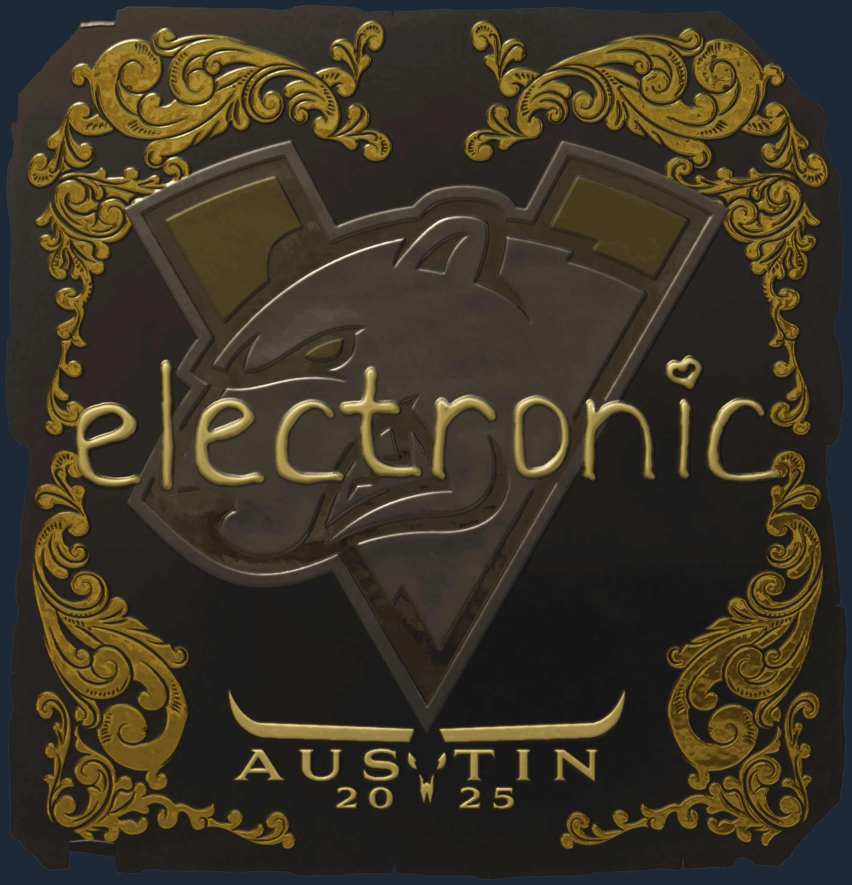 Sticker | electronic (Gold) | Austin 2025