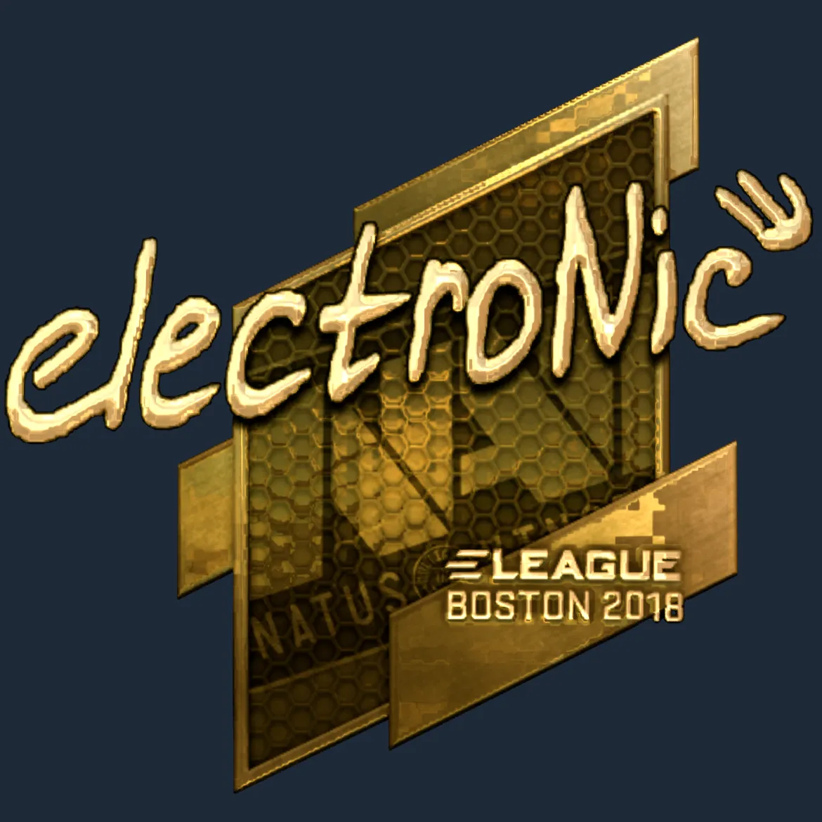 Sticker | electronic (Gold) | Boston 2018