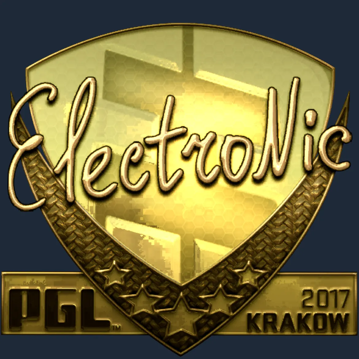 Sticker | electronic (Gold) | Krakow 2017