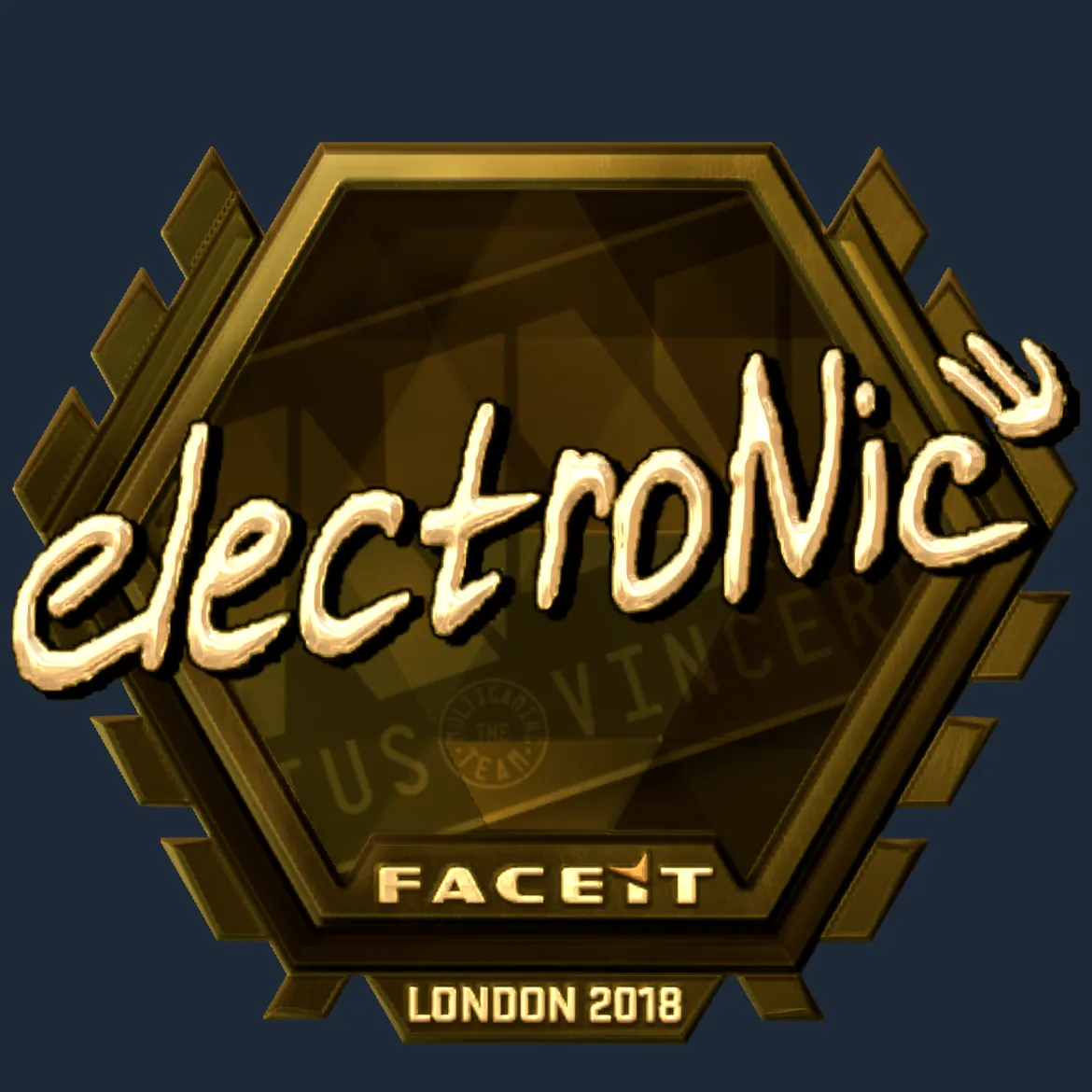 Sticker | electronic (Gold) | London 2018