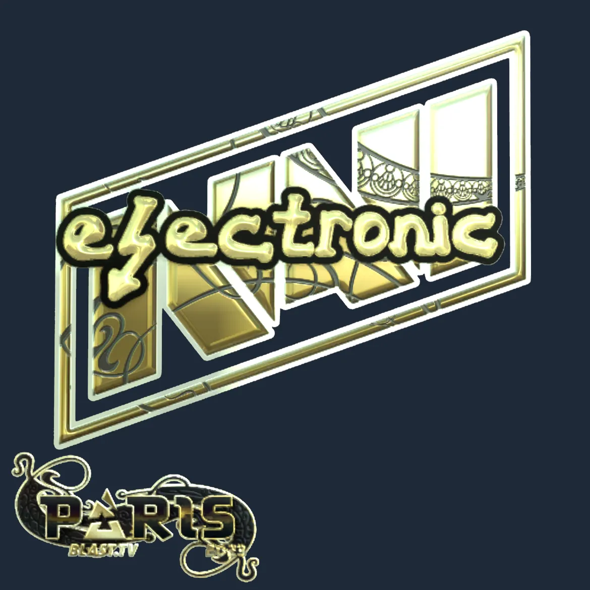 Sticker | electronic (Gold) | Paris 2023