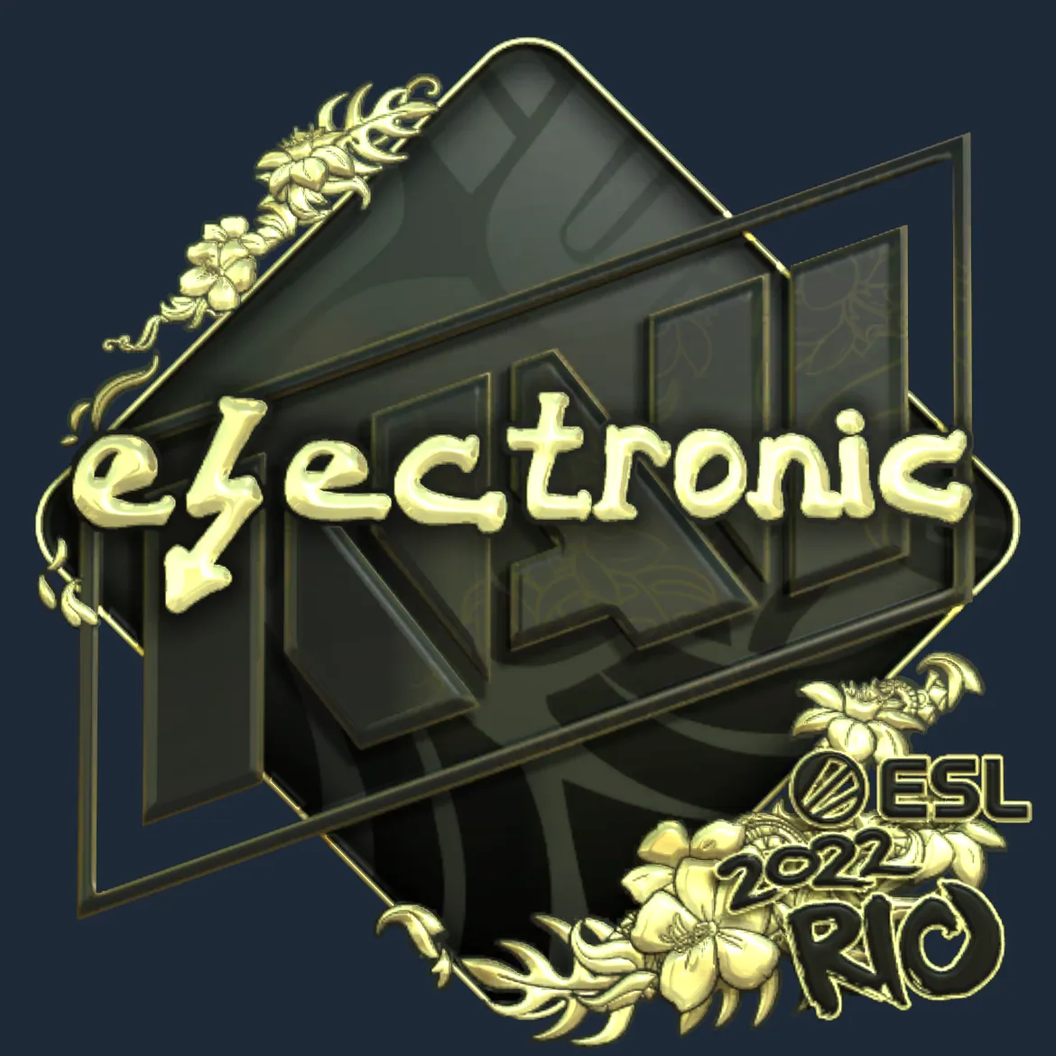 Sticker | electronic (Gold) | Rio 2022