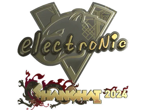 Sticker | electronic (Gold) | Shanghai 2024