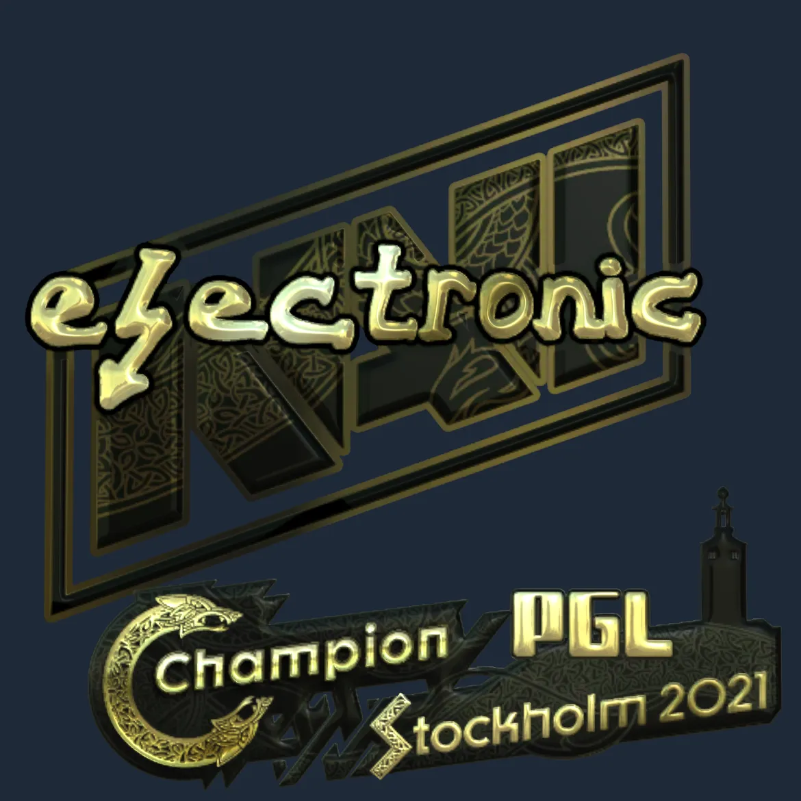 Sticker | electroNic (Gold) | Stockholm 2021