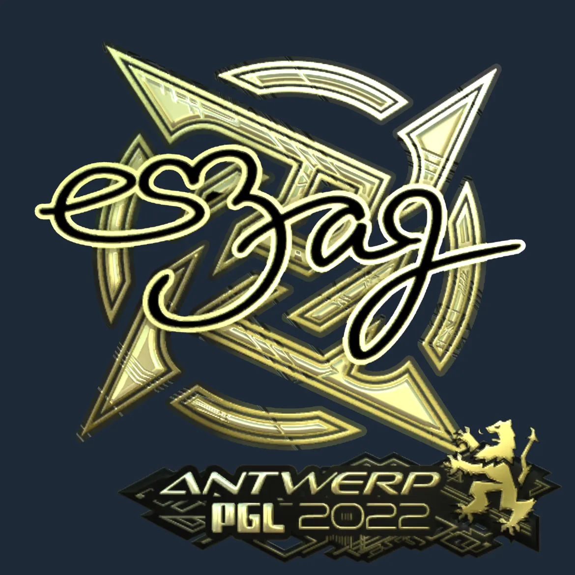 Sticker | es3tag (Gold) | Antwerp 2022