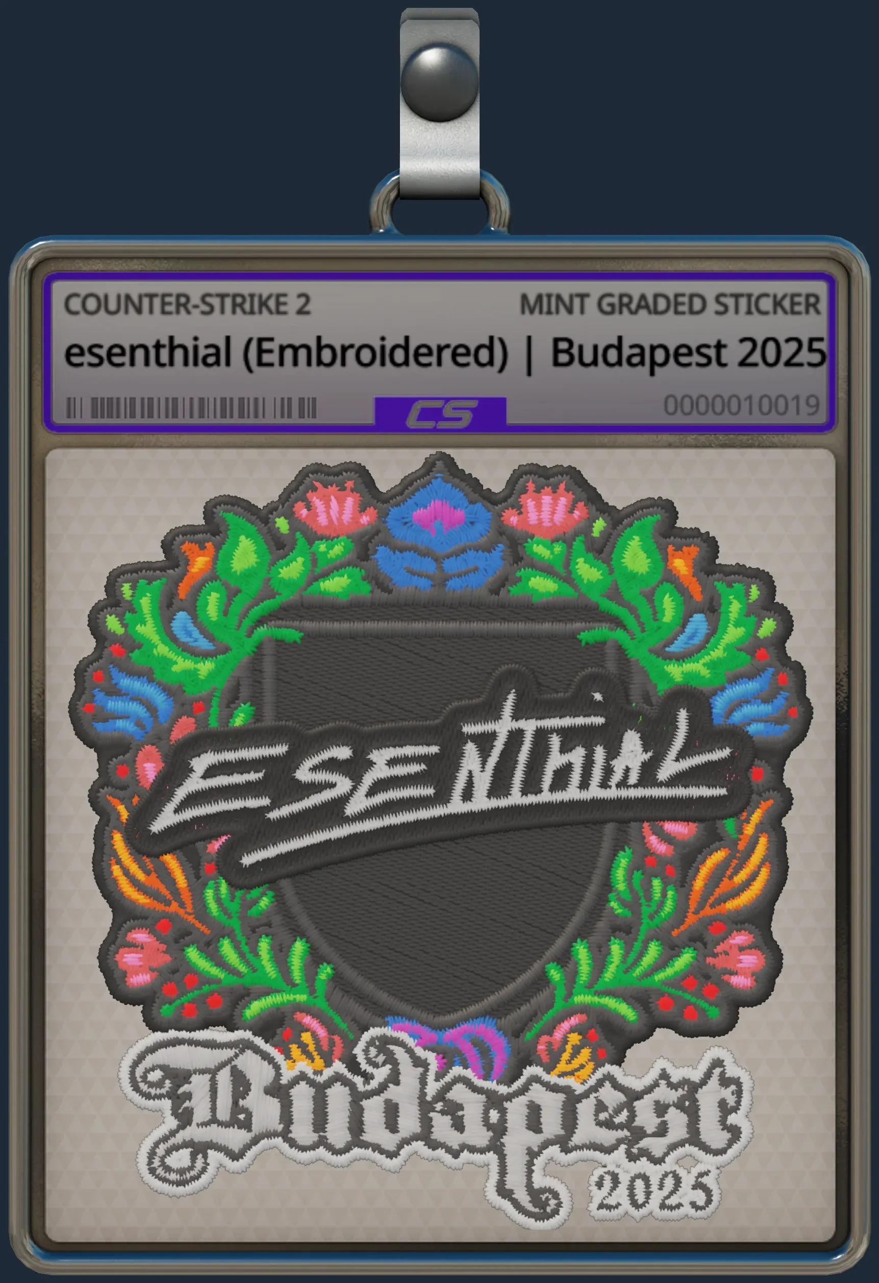 Sticker | esenthial (Embroidered) | Budapest 2025