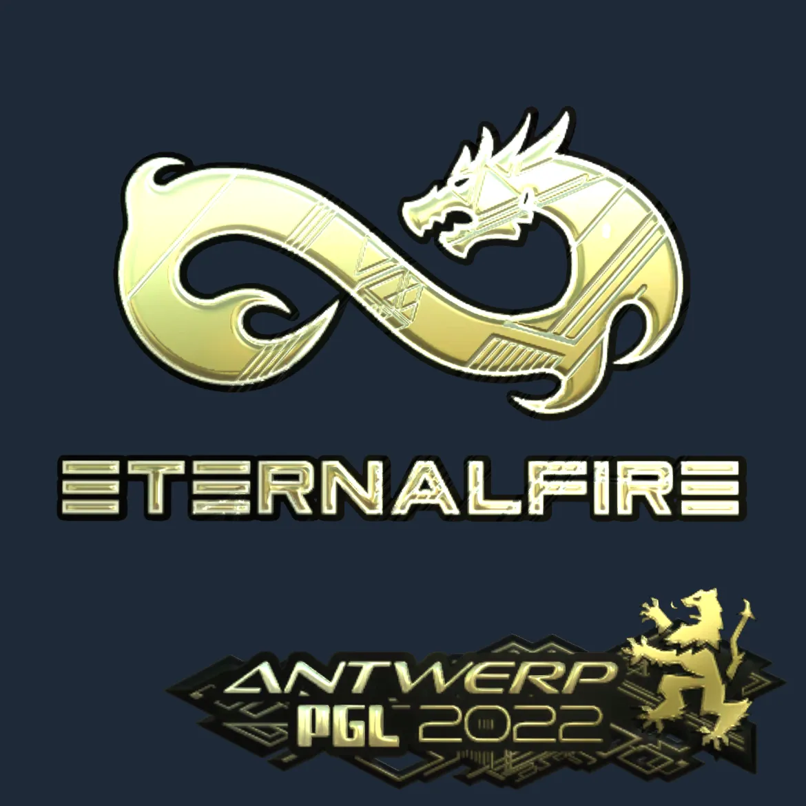 Sticker | Eternal Fire (Gold) | Antwerp 2022
