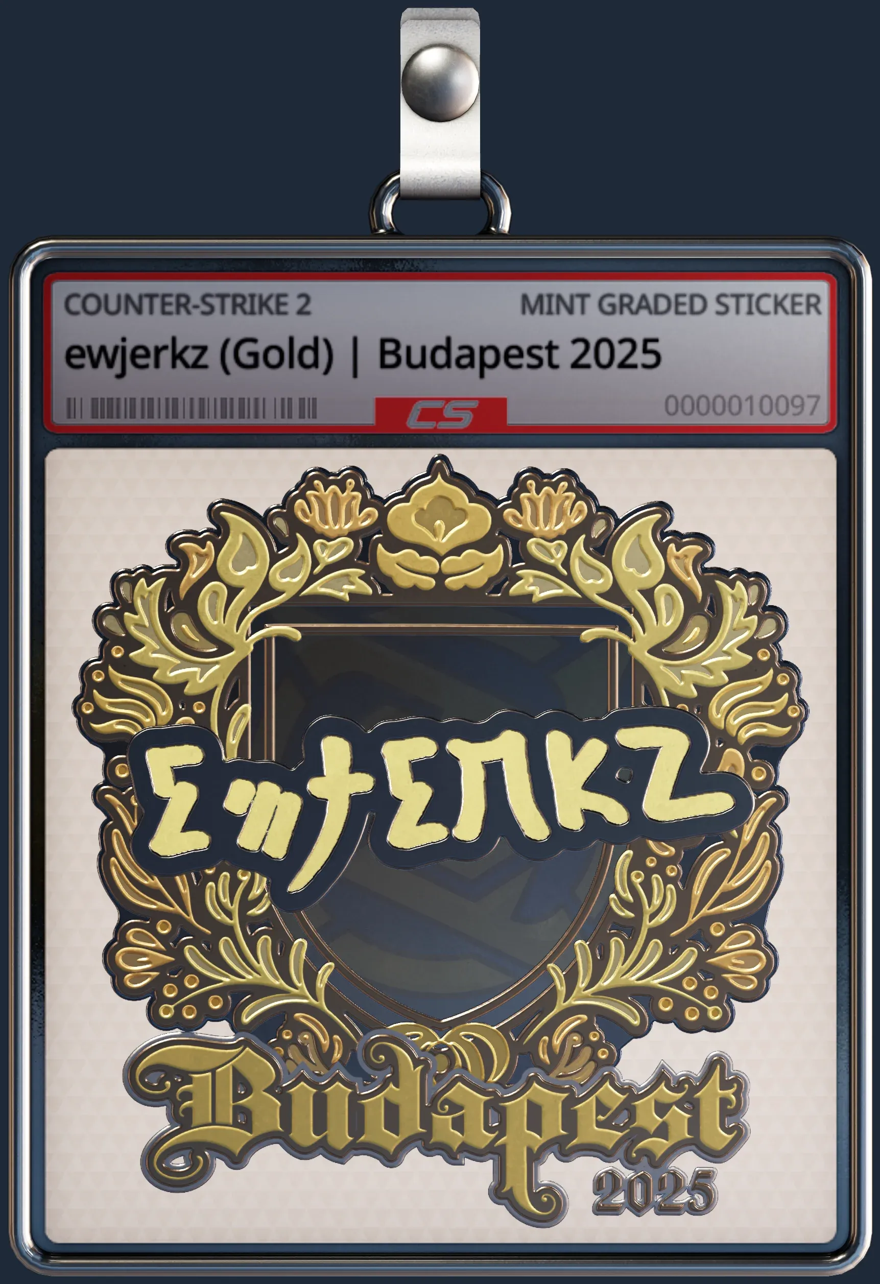 Sticker | ewjerkz (Gold) | Budapest 2025