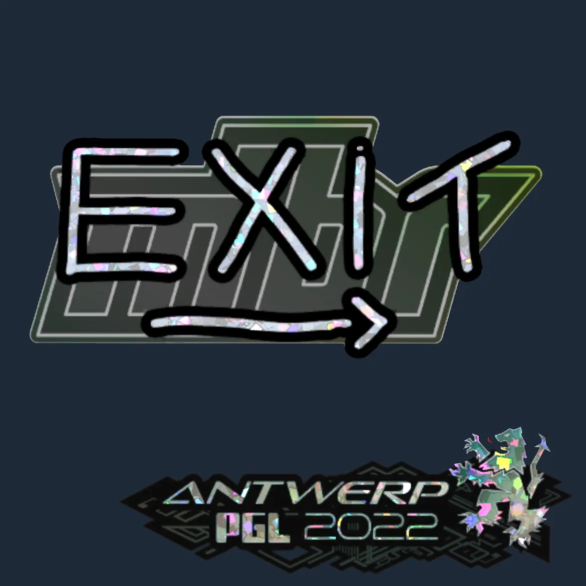 Sticker | exit (Glitter) | Antwerp 2022