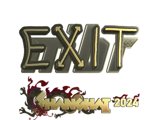Sticker | exit (Gold) | Shanghai 2024