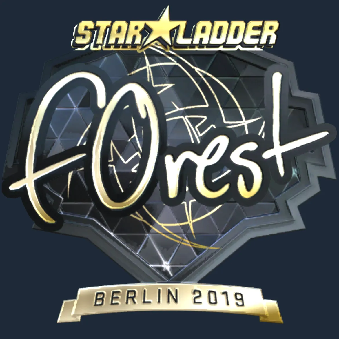 Sticker | f0rest (Gold) | Berlin 2019