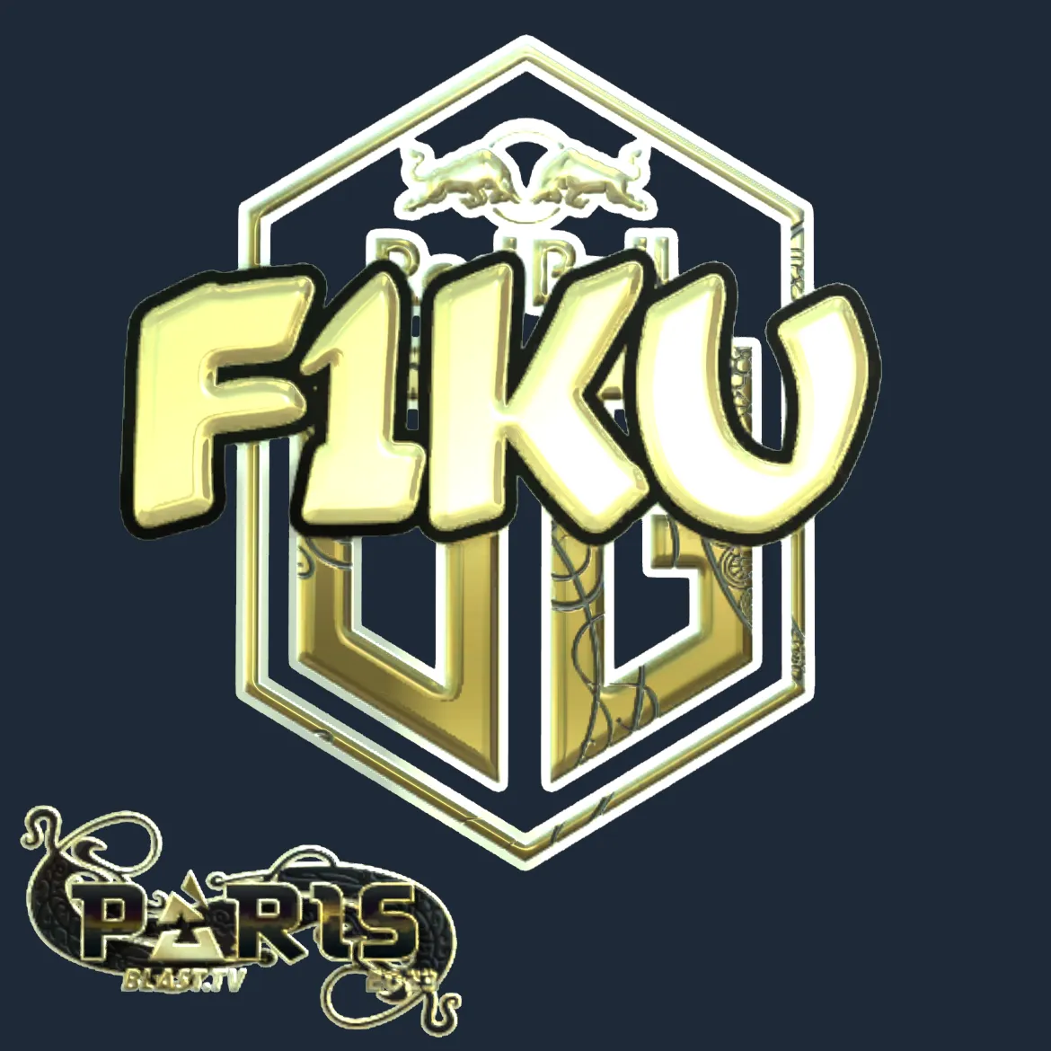Sticker | F1KU (Gold) | Paris 2023